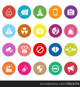 General useful flat icons on white background, stock vector