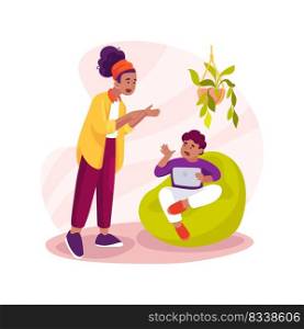 Generation gap isolated cartoon vector illustration. Mother and daughter quarreling, generational family conflict, worldview gap, older generation moralizing young, being upset vector cartoon.. Generation gap isolated cartoon vector illustration.