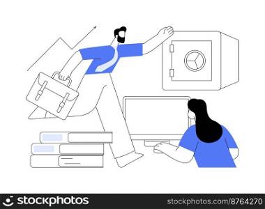 Generation X abstract concept vector illustration. Middle age, parents, work-life balance, strong professional, cold war, personal computing, pay off debt, stable saving plan abstract metaphor.. Generation X abstract concept vector illustration.