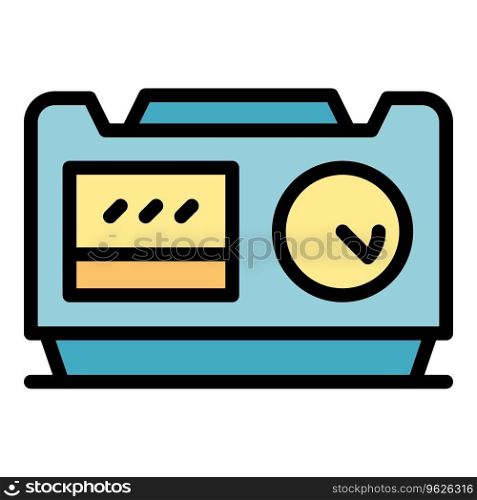 Generator station icon outline vector. Power engine. Portable machine color flat. Generator station icon vector flat