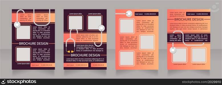 Generic medications approval blank brochure layout design. Vertical poster template set with empty copy space for text. Premade corporate reports collection. Editable flyer paper pages. Generic medications approval blank brochure layout design