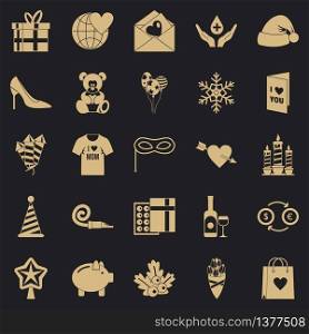 Generosity icons set. Simple set of 25 generosity vector icons for web for any design. Generosity icons set, simple style