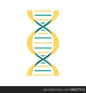 Genetic biotechnology and chemistry DNA code genome chromosome. Vector biology, biotechnology and chemistry dna sign. DNA molecule icon isolated vector genetic code