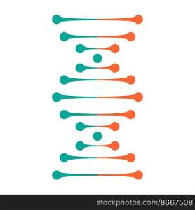 Genetic code, twisted DNA molecule, spiral or helical shape gene model. Vector chemistry and biology, microbiology scientific research genome helix structure. Cell, DNA molecules helix structure, human genes