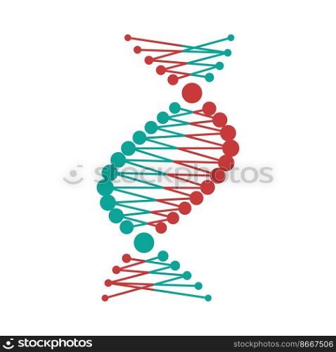 Genetic code, twisted DNA sequence of chromosomes isolated cartoon cells and viruses molecular chain under microscope. Molecule human genes, spiral. DNA molecule isolated genetic code helix structure