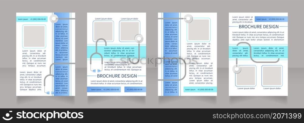 Genetic testing technology and benefits blank brochure layout design. Vertical poster template set with empty copy space for text. Premade corporate reports collection. Editable flyer paper pages. Genetic testing technology and benefits blank brochure layout design