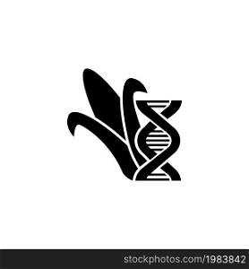 Genetically Modified Organisms Corn. Flat Vector Icon illustration. Simple black symbol on white background. Genetically Modified Organisms Corn sign design template for web and mobile UI element. Genetically Modified Organisms Corn Flat Vector Icon