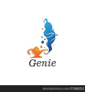 Genie and magic l&logo image template illustration vector design