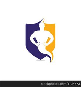 Genie Logo Design. Magic Fantasy genie concept logo.