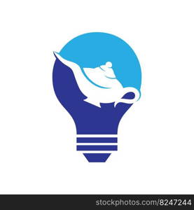 Genie magic l&logo design vector. Lantern l&logo template. 
