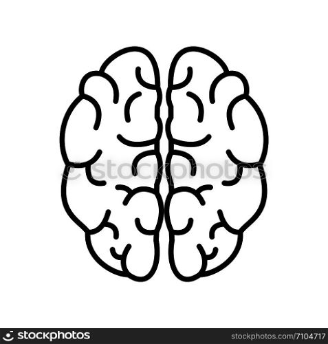 Genius brain icon. Outline genius brain vector icon for web design isolated on white background. Genius brain icon, outline style