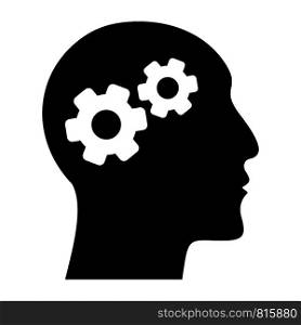 Genius brand brain icon. Simple illustration of genius brand brain vector icon for web design isolated on white background. Genius brand brain icon, simple style
