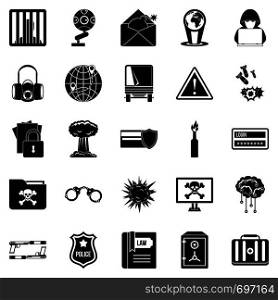 Genius icons set. Simple set of 25 genius vector icons for web isolated on white background. Genius icons set, simple style