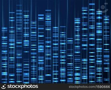 Genomic data visualization. Dna genome sequence, medical genetic map. Genealogy barcode vector background. Illustration of visualization dna, genetic and genealogical texture. Genomic data visualization. Dna genome sequence, medical genetic map. Genealogy barcode vector background