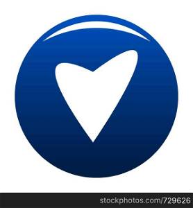 Gentle heart icon. Simple illustration of gentle heart vector icon for any design blue. Gentle heart icon vector blue
