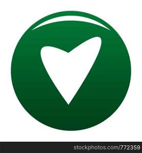 Gentle heart icon. Simple illustration of gentle heart vector icon for any design green. Gentle heart icon vector green