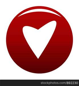 Gentle heart icon. Simple illustration of gentle heart vector icon for any design red. Gentle heart icon vector red