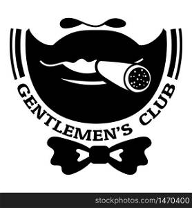 Gentleman bow tie club logo. Simple illustration of gentleman bow tie club vector logo for web design isolated on white background. Gentleman bow tie club logo, simple style