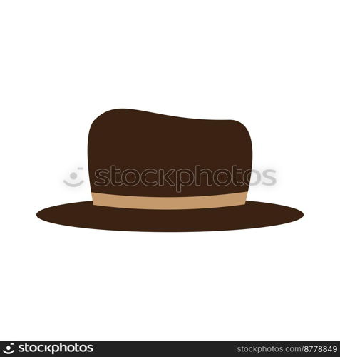 Gentleman hat and mustache icon vector template