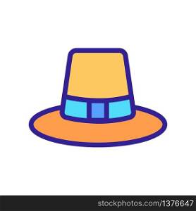 gentleman hat icon vector. gentleman hat sign. color symbol illustration. gentleman hat icon vector outline illustration
