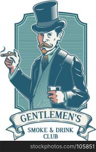 gentleman hipster retro pipe smoke tobacco