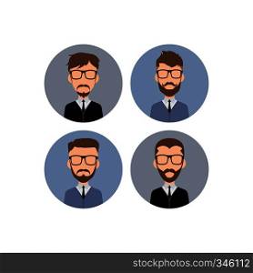 gentleman hipster worker avatar vector art illustration. gentleman hipster worker avatar