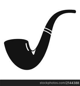 Gentleman smoke pipe icon simple vector. Old wood. Hand smoking. Gentleman smoke pipe icon simple vector. Old wood