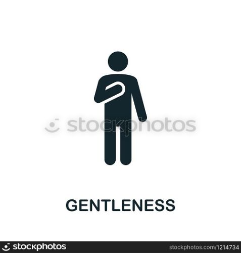 Gentleness icon illustration. Creative sign from mindfulness icons collection. Filled flat Gentleness icon for computer and mobile. Symbol, logo graphics.. Gentleness icon symbol. Creative sign from mindfulness icons collection. Filled flat Gentleness icon for computer and mobile