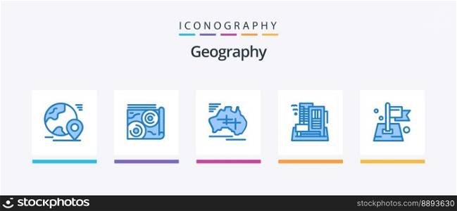 Geo Graphy Blue 5 Icon Pack Including home. building. travel. hotel. travel. Creative Icons Design