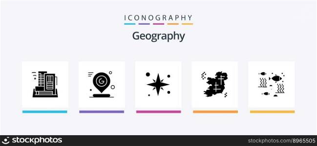 Geo Graphy Glyph 5 Icon Pack Including location. ireland. location. vacation. sea. Creative Icons Design