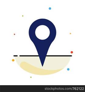 Geo location, Location, Map, Pin Abstract Flat Color Icon Template