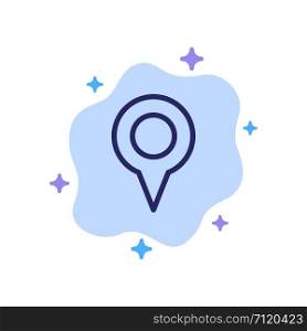 Geo location, Location, Map, Pin Blue Icon on Abstract Cloud Background