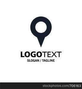 Geo location, Location, Map, Pin Business Logo Template. Flat Color