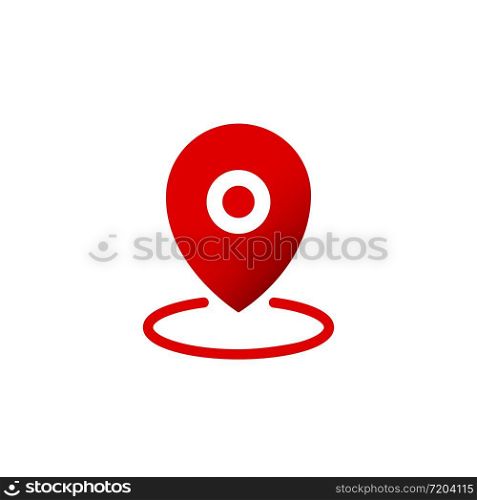 Geo pin, location icon in red or geolocation, gps, map pointer on isolated white background. EPS 10 vector. Geo pin, location icon in red or geolocation, gps, map pointer on isolated white background. EPS 10 vector.