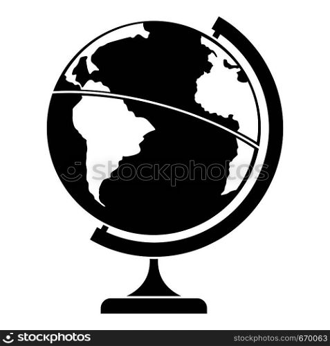 Geographic planet icon. Simple illustration of geographic planet vector icon for web. Geographic planet icon, simple style.