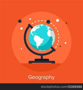 geography. Abstract vector illustration of geography flat design concept.