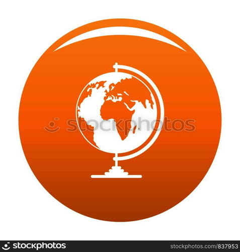 Geography icon. Simple illustration of geography vector icon for any design orange. Geography icon vector orange