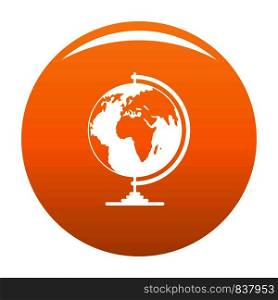 Geography icon. Simple illustration of geography vector icon for any design orange. Geography icon vector orange