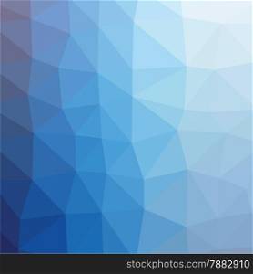 Geometric abstrac tblue low-poly paper background. Vector with transparency.