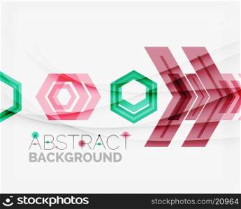 Geometric abstract background. Arrow, technology or motion concept