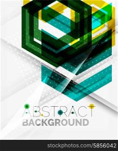 Geometric abstract background. Arrow, technology or motion concept