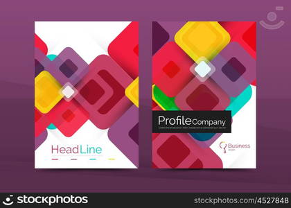 Geometric abstract background, business company annual report template. Flyer brochure