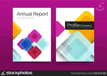 Geometric abstract background, business company annual report template. Flyer brochure