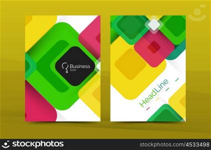 Geometric abstract background, business company annual report template. Flyer brochure
