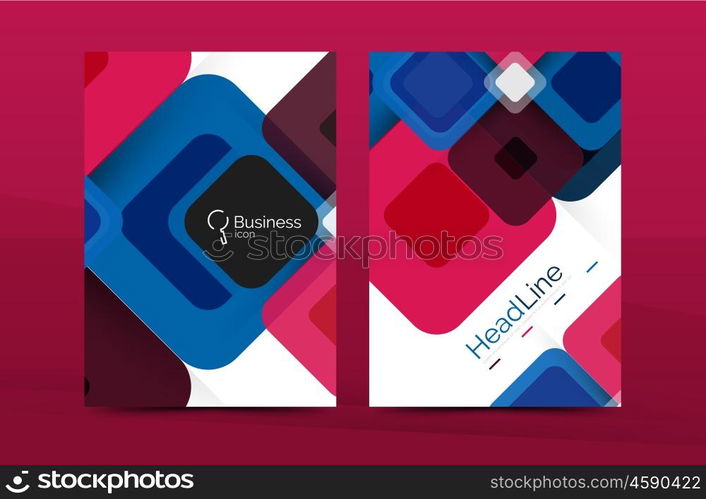 Geometric abstract background, business company annual report template. Flyer brochure