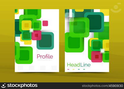 Geometric abstract background, business company annual report template. Flyer brochure