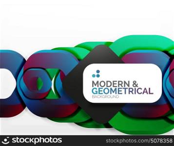 Geometric abstract background, cut chain shapes or hexagons on white. Geometric abstract background, cut chain shapes or hexagons on white. Vector illustration