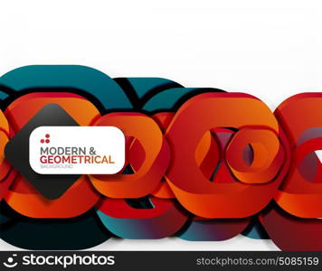 Geometric abstract background, cut chain shapes or hexagons on white. Geometric abstract background, cut chain shapes or hexagons on white. Vector illustration