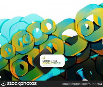 Geometric abstract background, cut chain shapes or hexagons on white. Geometric abstract background, cut chain shapes or hexagons on white. Vector illustration