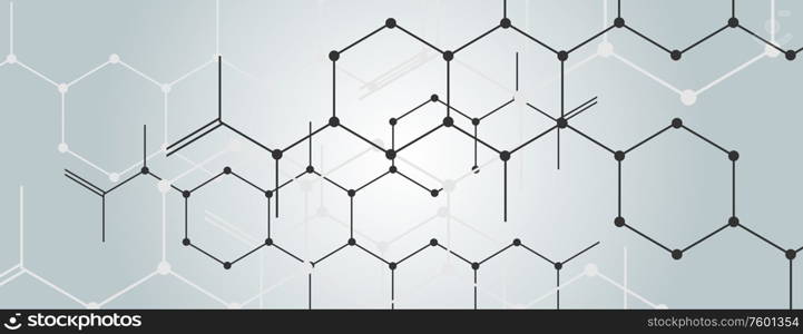 Geometric abstract background with hexagons structure